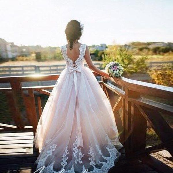 elegant ball gown wedding dresses lace tull white pink backless bandage wedding gowns bow sash sweep train
elegant ball gown wedding dresses lace tull white pink backless bandage wedding gowns bow sash sweep train
