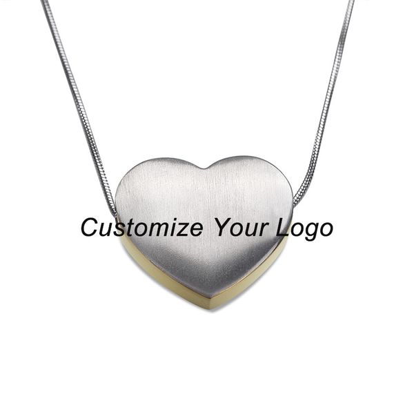 customize your sweet heart shape part plated gold color pure titanium pendant necklace for women girlfriend romantic gift, Silver
customize your sweet heart shape part plated gold color pure titanium pendant necklace for women girlfriend romantic gift, Silver