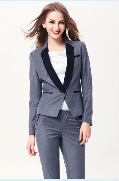 2015 new fashion gray autumn casual women eleslim single button outerwear suit women office suit, White;black
2015 new fashion gray autumn casual women eleslim single button outerwear suit women office suit, White;black