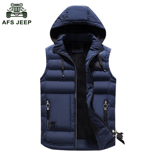2018 new men's autumn winter vest cashmere hood warm sleeveless jacket cotton casual vest jacket d65, Black;white
2018 new men's autumn winter vest cashmere hood warm sleeveless jacket cotton casual vest jacket d65, Black;white