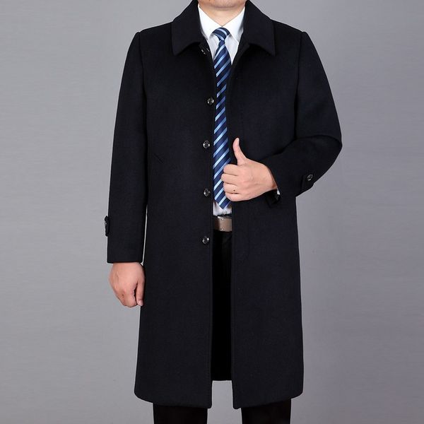casual long sleeve men winter long wool blend coat solid single breasted wool overcoat and jacket fashion warm outerwear, Black
casual long sleeve men winter long wool blend coat solid single breasted wool overcoat and jacket fashion warm outerwear, Black