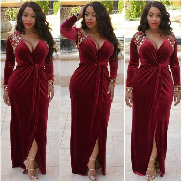 plus size mermaid prom long dress vestidos formales long sleeve evening gown, Black
plus size mermaid prom long dress vestidos formales long sleeve evening gown, Black