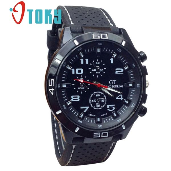 otoky quartz watch men montre homme sport wristwatch silicone fashion hours watches #30 gift 1pcs, Slivery;brown
otoky quartz watch men montre homme sport wristwatch silicone fashion hours watches #30 gift 1pcs, Slivery;brown