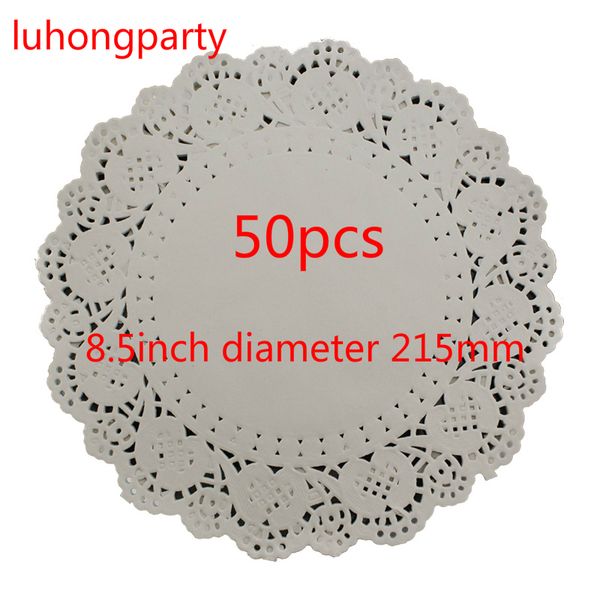 50pcs 8.5" diameter 215mm white paper pads vintage napkin hollowed lace mats crafts doily doyley wedding decoration
50pcs 8.5" diameter 215mm white paper pads vintage napkin hollowed lace mats crafts doily doyley wedding decoration