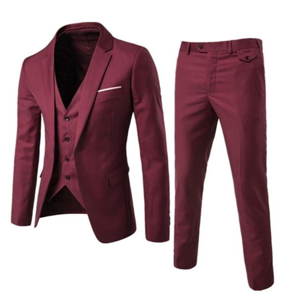 2018 men's fashion slim suits men's business casual clothing groomsman three-piece suit blazers jacket pants trousers vest sets, White;black
2018 men's fashion slim suits men's business casual clothing groomsman three-piece suit blazers jacket pants trousers vest sets, White;black