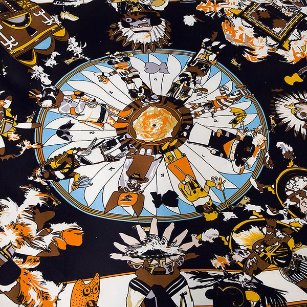 women twill print scarf hobie pattern neck foulard luxe ladies joker silk square scarfs 100*100, Blue;gray
women twill print scarf hobie pattern neck foulard luxe ladies joker silk square scarfs 100*100, Blue;gray