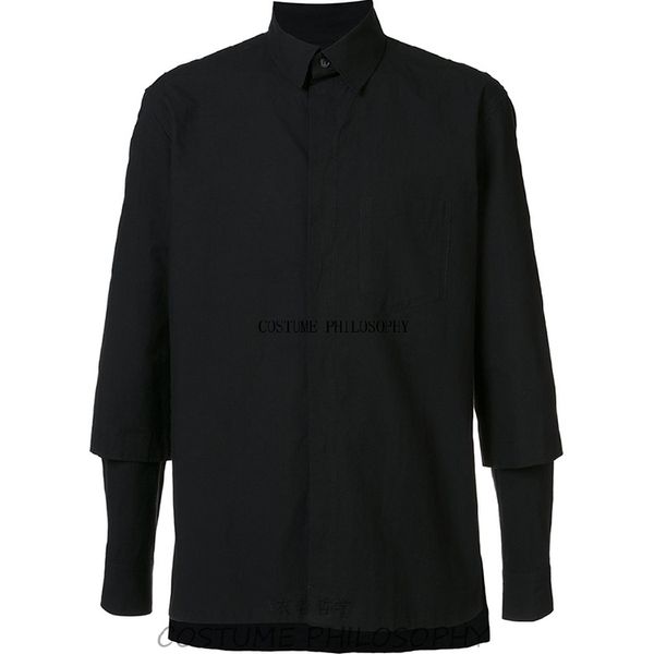 6xl the big size show 2018 new men's casual shirt dark style double sleeve slim shirt and two shirts, White;black
6xl the big size show 2018 new men's casual shirt dark style double sleeve slim shirt and two shirts, White;black