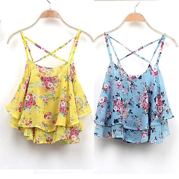 new fashion summer vest casual chiffon tank women summer floral print spaghetti strap double chiffon shirt blusas, White
new fashion summer vest casual chiffon tank women summer floral print spaghetti strap double chiffon shirt blusas, White