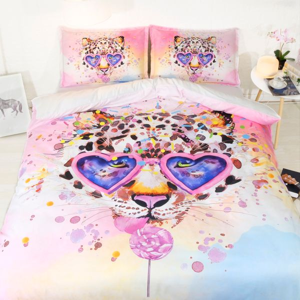 jf-521 pink glasses leopard head print bedding sets 4pcs single full super king with 1 duvet cover 1 bed sheets 2 shams
jf-521 pink glasses leopard head print bedding sets 4pcs single full super king with 1 duvet cover 1 bed sheets 2 shams