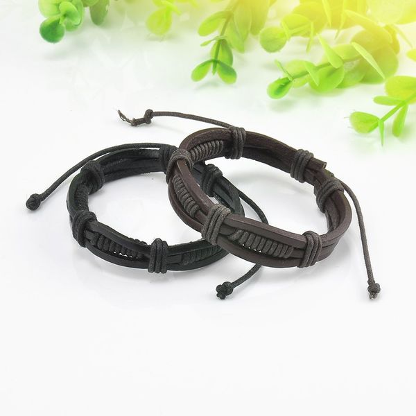 fashion men charm bangle handmade vintage black brown punk braided genuine leather bracelet, Golden;silver
fashion men charm bangle handmade vintage black brown punk braided genuine leather bracelet, Golden;silver