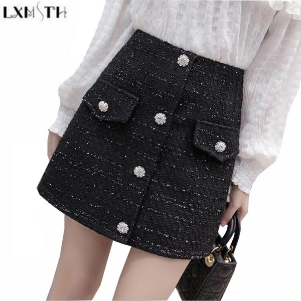 lxmsth new 2018 fashion women spring skirt korean women's high waist short skirt a line formal slim tweed woman skirts elegant, Black
lxmsth new 2018 fashion women spring skirt korean women's high waist short skirt a line formal slim tweed woman skirts elegant, Black