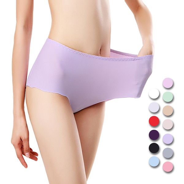 women plus size panties ice silk briefs middle-rise underpants soft underwear knickers, Black;pink
women plus size panties ice silk briefs middle-rise underpants soft underwear knickers, Black;pink