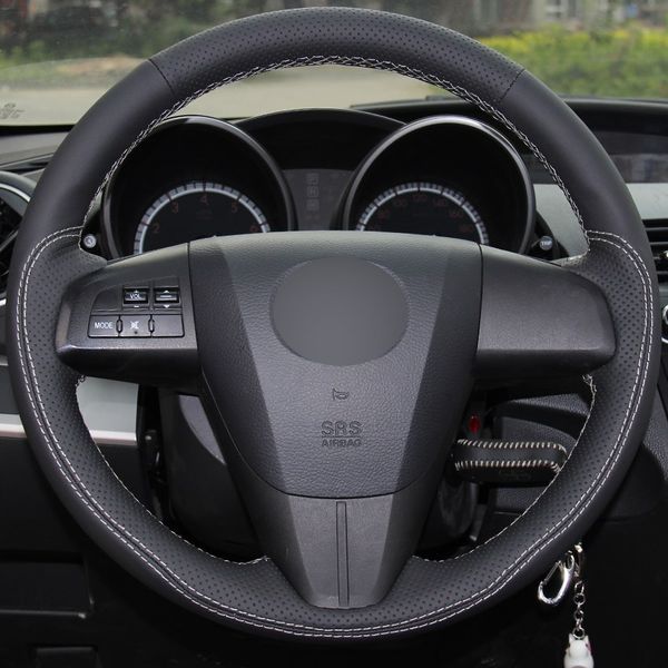 black genuine leather hand-stitched car steering wheel cover for 2011-2013 mazda 3 mazda cx7
black genuine leather hand-stitched car steering wheel cover for 2011-2013 mazda 3 mazda cx7