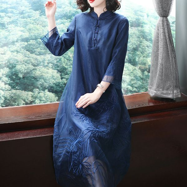 2018 summer blue satin qipao lady traditional chinese style cheongsam dresses women full sleeve long qipao dress, Red
2018 summer blue satin qipao lady traditional chinese style cheongsam dresses women full sleeve long qipao dress, Red