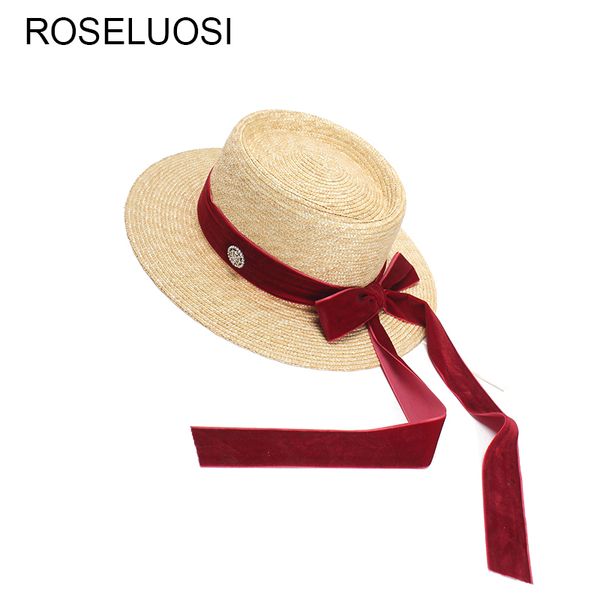 roseluosi women vintage straw hats with bow-knot 2018 summer brand new boater hat for woman panama hats chapeu feminino, Blue;gray
roseluosi women vintage straw hats with bow-knot 2018 summer brand new boater hat for woman panama hats chapeu feminino, Blue;gray