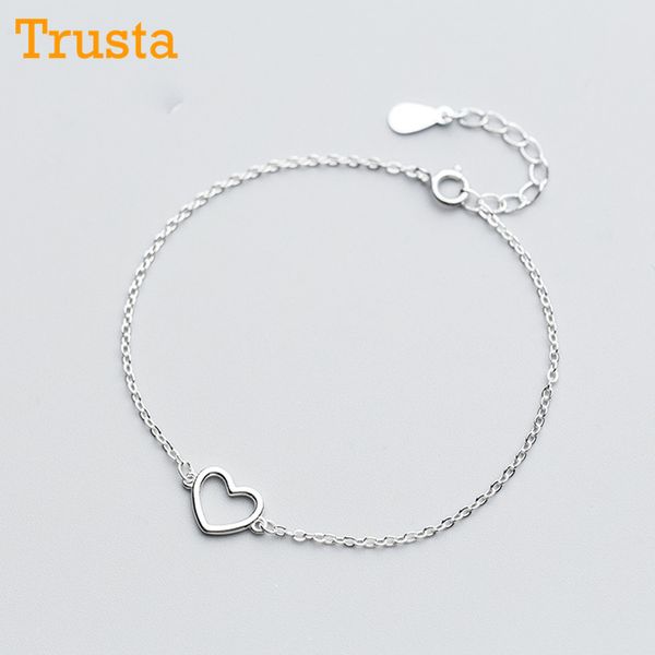 trusta 100% 925 sterling silver fashion women's jewelry hollow heart bracelet 15.5cm for gift girl lady drop shipping ds568, Black
trusta 100% 925 sterling silver fashion women's jewelry hollow heart bracelet 15.5cm for gift girl lady drop shipping ds568, Black