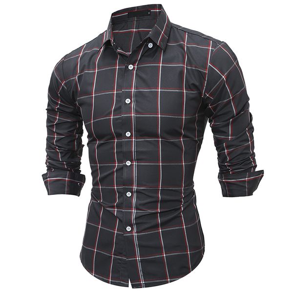 2018 fashion male new shirt long-sleeves classic plaid mens dress shirts slim men shirt 2xl, White;black
2018 fashion male new shirt long-sleeves classic plaid mens dress shirts slim men shirt 2xl, White;black