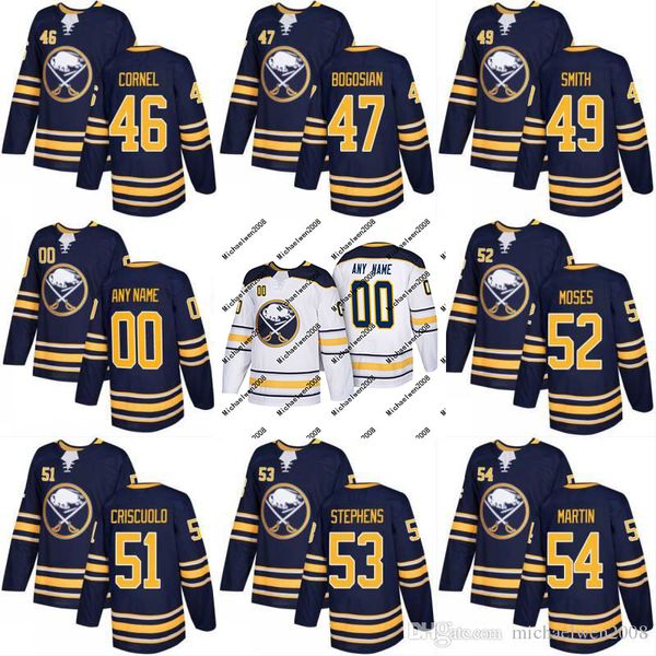 2018 Season Buffalo Sabres Jersey 46 Eric Cornel 47 Zach Bogosian 49 C.J. Smith 51 Kyle Criscuolo Mens Womens Youth Custom Jersey
2018 Season Buffalo Sabres Jersey 46 Eric Cornel 47 Zach Bogosian 49 C.J. Smith 51 Kyle Criscuolo Mens Womens Youth Custom Jersey