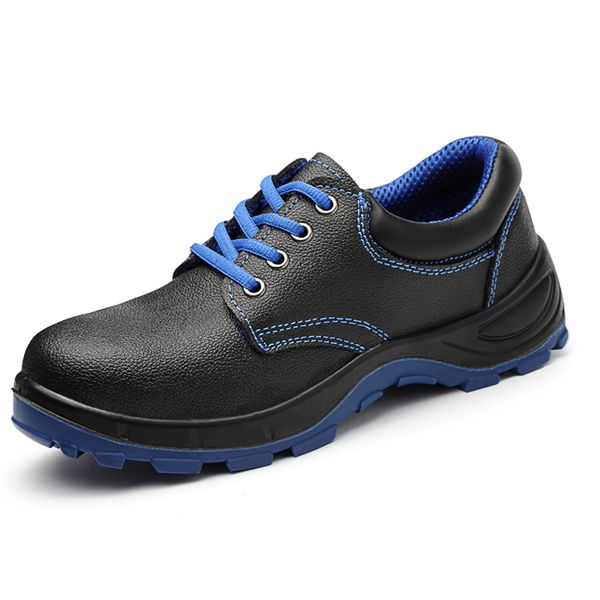 labor protection shoes male anti-impact puncture steel baotou steel plate wear-resistant protection safety shoes, Black