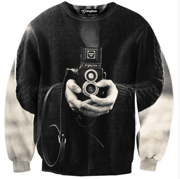 новейшая мода женская / мужская фотограф pattern смешно 3d печати harajuku повседневная crewneck толстовка плюс размер, Black
новейшая мода женская / мужская фотограф pattern смешно 3d печати harajuku повседневная crewneck толстовка плюс размер, Black