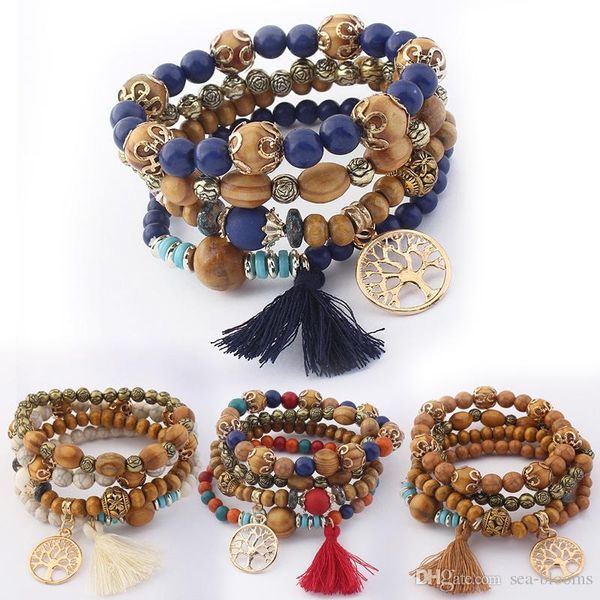 charms bohemian multilayer wood beads bracelets tassel tree of life pendant bangle for women gift wrist mala bracelet 5 style b630s f, Black
charms bohemian multilayer wood beads bracelets tassel tree of life pendant bangle for women gift wrist mala bracelet 5 style b630s f, Black
