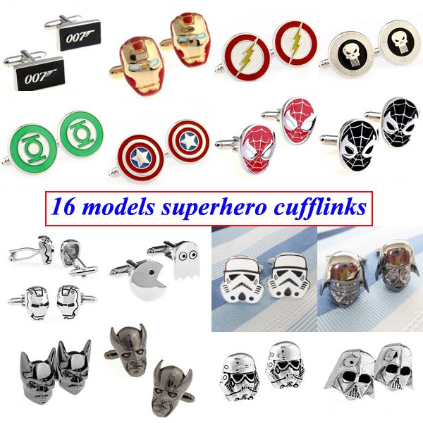 fashion superhero ironman flash spawn spider cufflink cuff link 1 pair ing, Silver;golden
fashion superhero ironman flash spawn spider cufflink cuff link 1 pair ing, Silver;golden