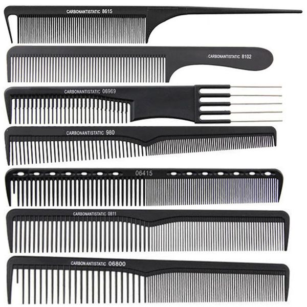 7pcs hairdressing carbon antistatic cutting comb barber stylist set hair comb salon dressing brushes tool for beauty style, Silver
7pcs hairdressing carbon antistatic cutting comb barber stylist set hair comb salon dressing brushes tool for beauty style, Silver