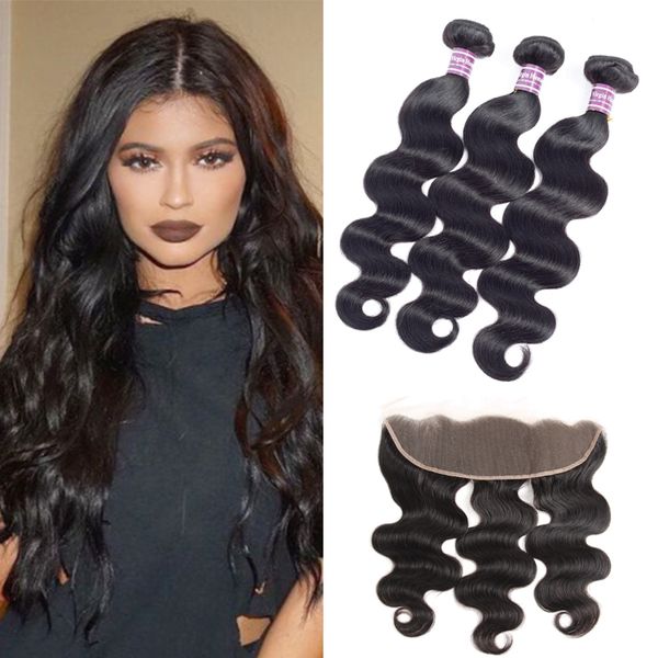 10a brazilian virgin body wave human hair bundles with frontal 100% unprocessed peruvian hair bundles with lace frontal remy hair extensions, Black
10a brazilian virgin body wave human hair bundles with frontal 100% unprocessed peruvian hair bundles with lace frontal remy hair extensions, Black