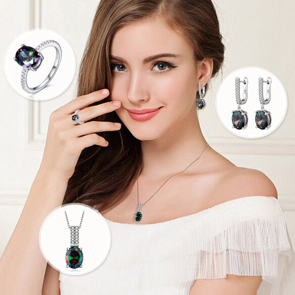 dorado 925 sterling silver jewelry sets rings necklace earrings sets for party wedding multicolor zircon silver set, Black
dorado 925 sterling silver jewelry sets rings necklace earrings sets for party wedding multicolor zircon silver set, Black