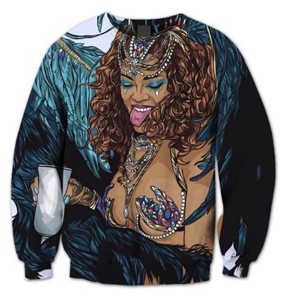 fashion womens/mens rihanna funny 3d print harajuku casual crewneck sweatshirt plus size, Black
fashion womens/mens rihanna funny 3d print harajuku casual crewneck sweatshirt plus size, Black
