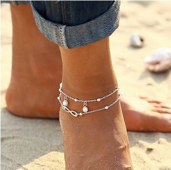 punk ankle chain lucky 8 charm 2 layered gold silver tone beading anklet chain foot chains, Red;blue
punk ankle chain lucky 8 charm 2 layered gold silver tone beading anklet chain foot chains, Red;blue