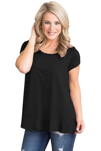 2018 new arrival summer women's casual black pink o-neck short sleeve with lace back lgy250849, White
2018 new arrival summer women's casual black pink o-neck short sleeve with lace back lgy250849, White