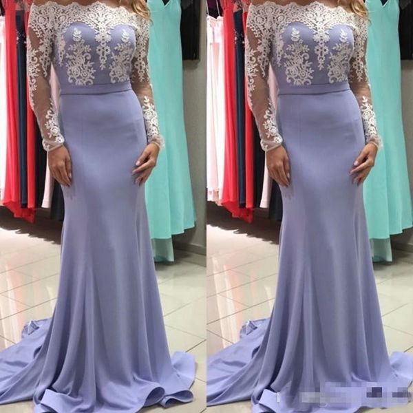 off shoulder long sleeves evening gown mermaid lavender white lace applique sweep train prom party dress plus size, Black;red
off shoulder long sleeves evening gown mermaid lavender white lace applique sweep train prom party dress plus size, Black;red
