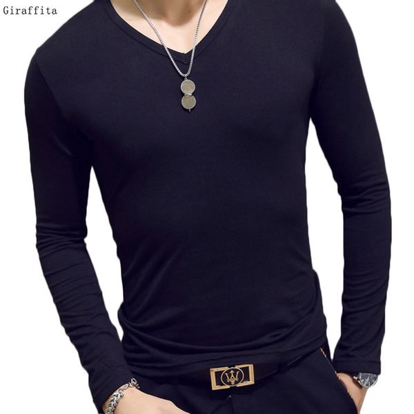 t shirt men long sleeve new fashion 2017 spring men's brand clothing casual slim v-neck cotton t shirt homme tees, White;black
t shirt men long sleeve new fashion 2017 spring men's brand clothing casual slim v-neck cotton t shirt homme tees, White;black