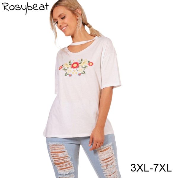 plus size women shirt concise casual all match summer style solid short sleeve o-neck hollow out floral embroidery tees sale, White
plus size women shirt concise casual all match summer style solid short sleeve o-neck hollow out floral embroidery tees sale, White