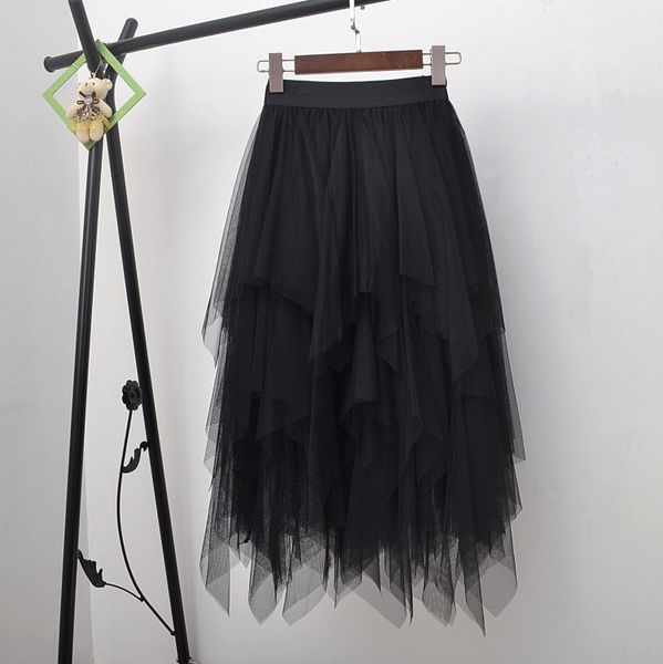 elexs 3layers irregular tulle skirt women summer mesh skirt elastic waist pleated midi street wear e8722, Black
elexs 3layers irregular tulle skirt women summer mesh skirt elastic waist pleated midi street wear e8722, Black