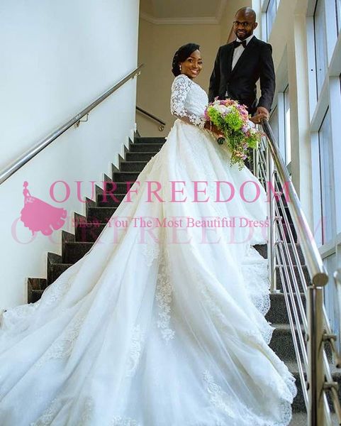 2018 South Africa Long Sleve Wedding Dresses Lace Appliques Back Cover Button Sweep Train Church Bridal Gown Custom Made Hot Sale
2018 South Africa Long Sleve Wedding Dresses Lace Appliques Back Cover Button Sweep Train Church Bridal Gown Custom Made Hot Sale