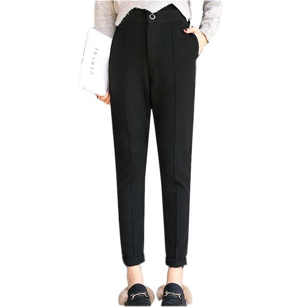 2017 fashion woolen pants autumn winter high waist pants casual women trousers warm women, Black;white
2017 fashion woolen pants autumn winter high waist pants casual women trousers warm women, Black;white