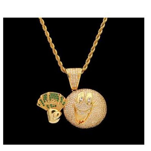 the bling king happy emoji face with money cz pendant hip hop finish micro paved us dollar gold silver double color jewlery
the bling king happy emoji face with money cz pendant hip hop finish micro paved us dollar gold silver double color jewlery