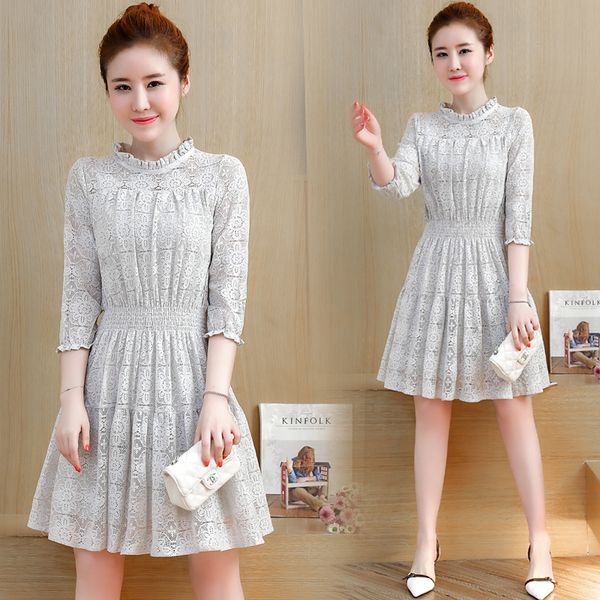 autumn winter new plus size vintage black lace mini dresses 2018 korean women elegant bodycon dress party runway vestidos, White;black
autumn winter new plus size vintage black lace mini dresses 2018 korean women elegant bodycon dress party runway vestidos, White;black