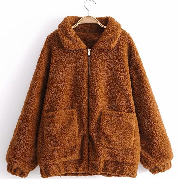 new lapel sweatshirt fleece fur coat 2018 autumn winter jacket women warm soft thick plush zipper overcoat short outerwear, Black
new lapel sweatshirt fleece fur coat 2018 autumn winter jacket women warm soft thick plush zipper overcoat short outerwear, Black