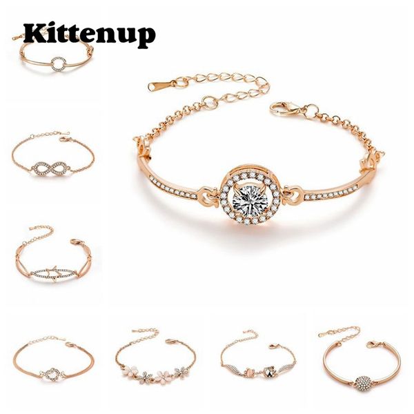 kittenup flower star crystal bracelets women's infinity heart zircon rose gold charm bracelet & bangle geometric jewelry, Black
kittenup flower star crystal bracelets women's infinity heart zircon rose gold charm bracelet & bangle geometric jewelry, Black