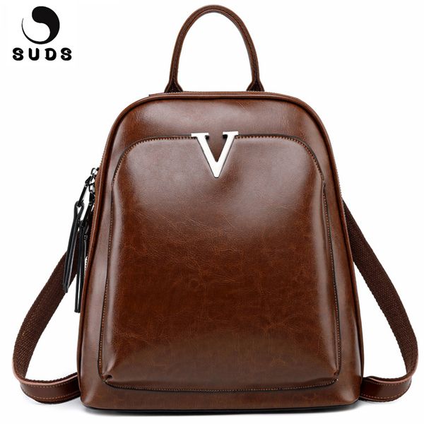 suds brand oil wax cow leather backpack women vintage student backpack large capacity female travel shoulder bags bolsa feminina
suds brand oil wax cow leather backpack women vintage student backpack large capacity female travel shoulder bags bolsa feminina