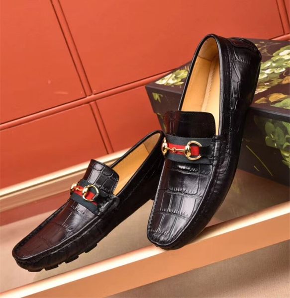 

Кожа Повседневная обувь бренды скольжения на мужской камень зерна натуральная кожа плоская мода ленты мужской дышащий мокасины обувь для вождения size38~45