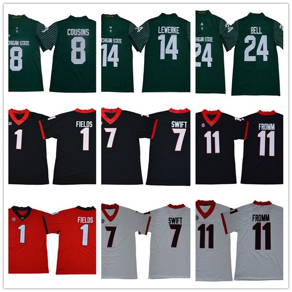 NCAA 24 Le'Veon Bell 8 Kirk Cousins 14 Lewerke 1 Fields 7 Swift 11 Fromm Alumni College Football Player Jersey Stitched logos
NCAA 24 Le'Veon Bell 8 Kirk Cousins 14 Lewerke 1 Fields 7 Swift 11 Fromm Alumni College Football Player Jersey Stitched logos