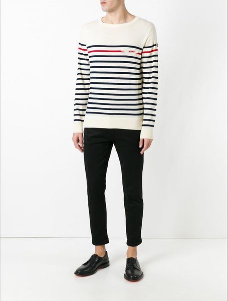 2019 men luxury de igner long leeve weater round neck pullover triped de ign ca hmere weater men ca ual pullover clothe, White;black
2019 men luxury de igner long leeve weater round neck pullover triped de ign ca hmere weater men ca ual pullover clothe, White;black