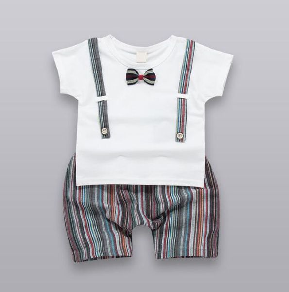 2018 new summer baby boys kids clothing sets fashion baby boy clothes bow tie short sleeve t shirt shorts 2pcs children outfit boys suits, White
2018 new summer baby boys kids clothing sets fashion baby boy clothes bow tie short sleeve t shirt shorts 2pcs children outfit boys suits, White