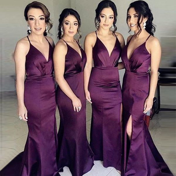 mermaid bridesmaid dresses v neck criss cross back satin side slit green purple mermaid bridesmaid gowns wedding guest dresses, White;pink
mermaid bridesmaid dresses v neck criss cross back satin side slit green purple mermaid bridesmaid gowns wedding guest dresses, White;pink