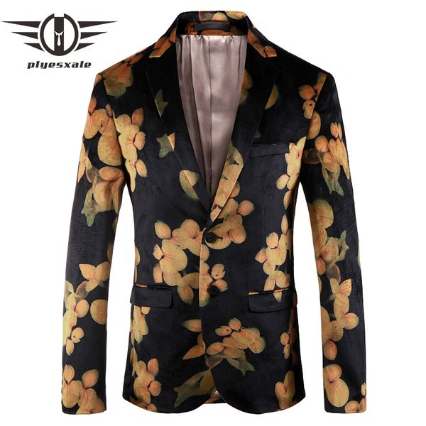 plyesxale mens floral blazer brand casual blazer jacket men gold flower fashion print blazers male prom party stage wear q151, White;black
plyesxale mens floral blazer brand casual blazer jacket men gold flower fashion print blazers male prom party stage wear q151, White;black