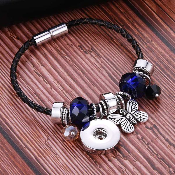 6 colors mix 10pcs crystal beaded snap bracelet magnet buckle bracelet genuine leather bangles fit 18mm snap jewelry women 8790, Golden;silver
6 colors mix 10pcs crystal beaded snap bracelet magnet buckle bracelet genuine leather bangles fit 18mm snap jewelry women 8790, Golden;silver